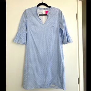 Lilly Pulitzer Blue Seersucker Dress